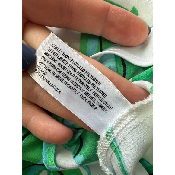 Diane Von Furstenberg nighty lingerie dress palm leaf women’s M - Picture 6 of 6